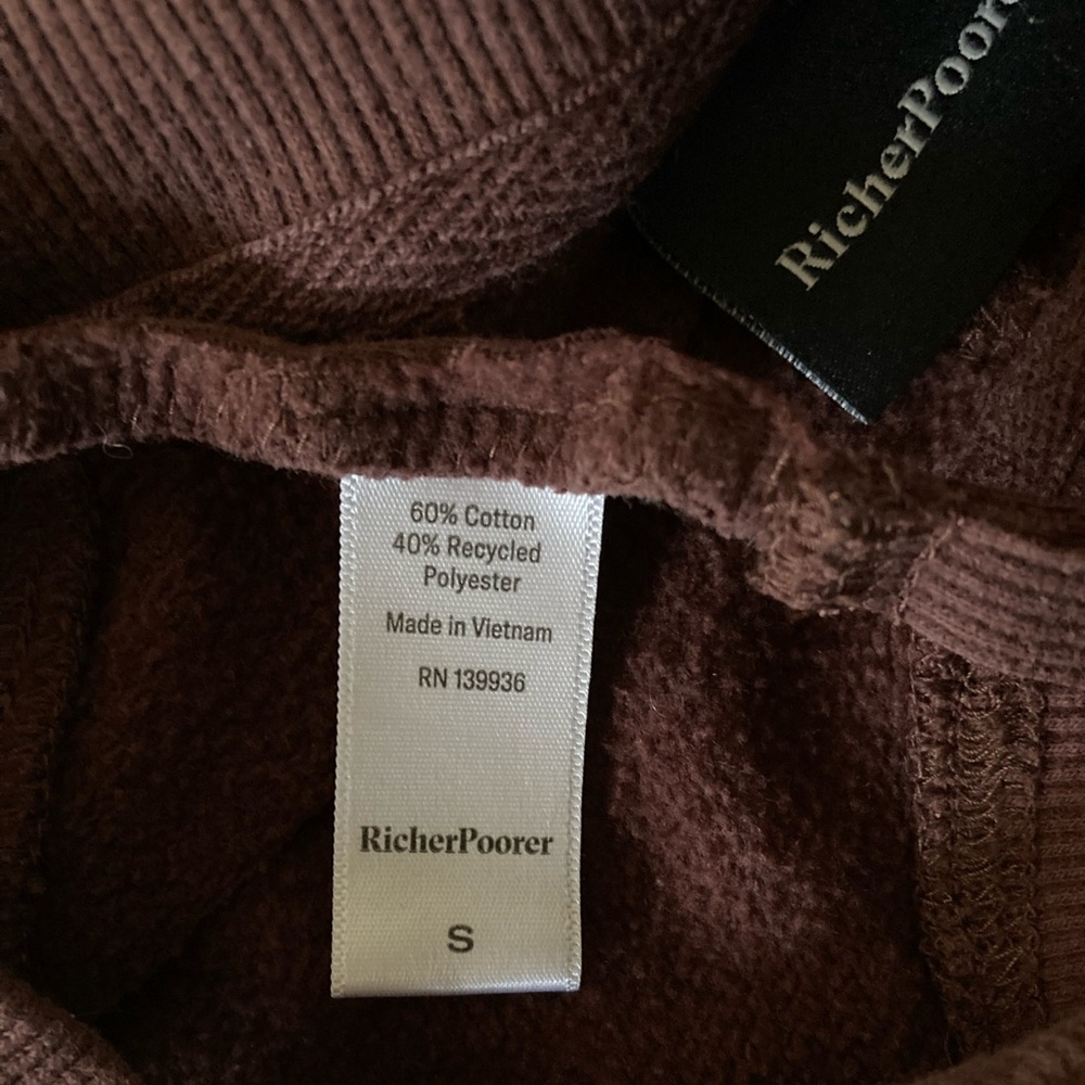 joodito cotton sweatshirt wrap preppy tie scarf weathered burgundy maroon red - Picture 8 of 8